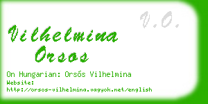 vilhelmina orsos business card